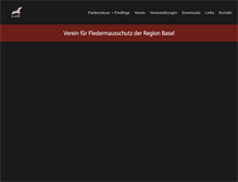 Tablet Screenshot of fledermaus.ch